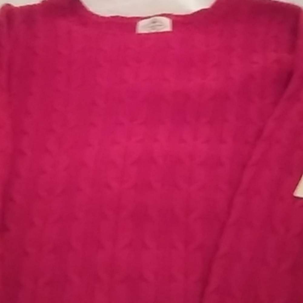 "New" St. John's Bay long sleeve sweater. Size large red.  Brand new with tags.